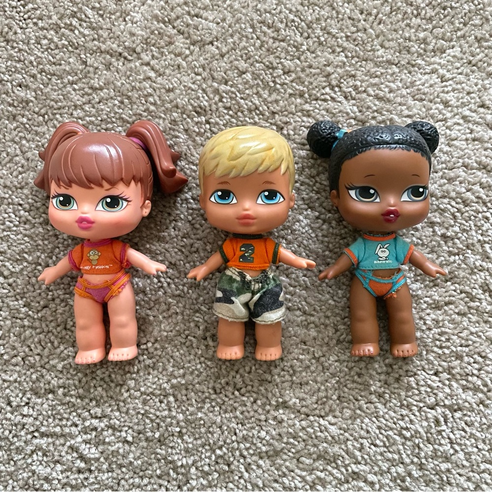 Vintage 2004 Bratz Babyz Lot (3): Meygan, Cameron, & Sasha